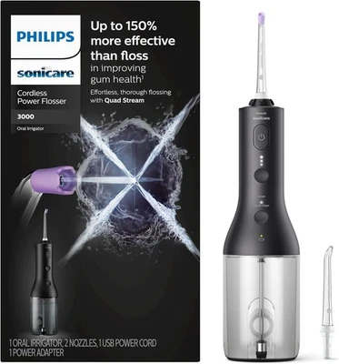 Philips Sonicare Power Flosser 3000 irrigador oral inalámbrico Quad Stream 2 modos Foto 1 de 4