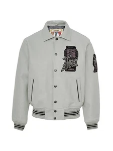 Men's Arivex White Motorcycle Biker Jacket Genuine Cowhide Leather Racing Jacket - Picture 1 of 3