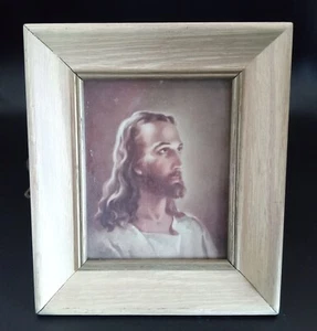 Vintage Light Up Religious Jesus Home Decor Picture Light Tested & Working - Picture 1 of 3