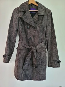 Mexx Trenchcoat Gr. 36, Animalprint (Schlange), grün, wenig getragen, top! - Bild 1 von 3