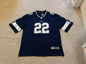 Nike Sewn Emmitt Smith Dallas Cowboys Blue #22 Adult 2XL On Field Jersey EUC - Picture 1 of 20