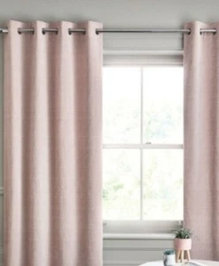 Cortinas para ojales forradas de oruga Next Blush de peso pesado 117x229 cm (NB101) - Imagen 1 de 4