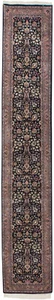 RRA 2.5x15 Carpet Runner (2'7"x14'8") Indo Tabriz Navy Blue Rug 16852 - Picture 1 of 5