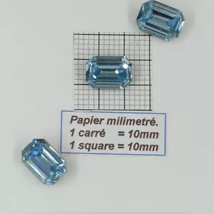 4610 18x13 AQ * 1 pierre cristal Swarovski fond conique 4610 18x13mm AQUAMARINE - Picture 1 of 4