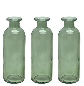 Vase Grün Salbeigrün Glas Blumenvase Dekovasen 3 fach sortiert - Bild 1 von 5