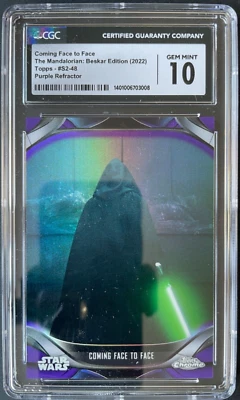 Topps Star Wars Chrome Mandalorian Coming face to face S2-48 Numbered 65/75 CGC - Image 1 of 2