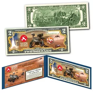 MARS 2020 PERSEVERANCE ROVER LANDING NASA Official Legal Tender U.S. $2 Bill - Picture 1 of 1