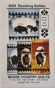 Rambling Buffalo #209 motivo da appendere a parete taglia 17""x18"" e 13""x24"" non tagliato - Foto 1 di 2