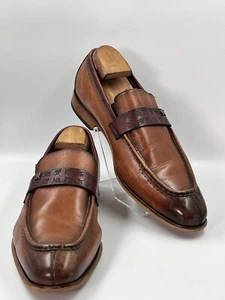 Stacy Adams Herren Sussex Mokassins Slipper Penny Loafer Hellbraun/Braun Größe 10 N - Bild 1 von 14