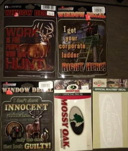 Mossy Oak /Real Tree Window Stickers Decals Big Buck Turkey Hunting 5 Decals!! - Picture 1 of 1