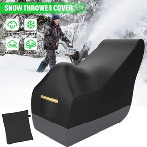 Heavy Duty Snow Thrower Cover 600D Two-Stage Blower Waterproof Tarp UV Protector - Picture 1 of 8