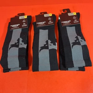 Nwt Under Armour Black Project Rock Mid Crew Playmaker Socks. Sz 12-16. 3 Pair - Picture 1 of 4