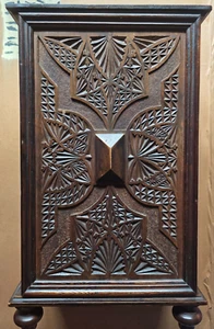 Antiker Jugendstil Hängeschrank handgeschnitzt, - Bild 1 von 6
