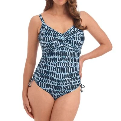 Fantasie Swimwear Kotu Twist Front Swimsuit Swimming Costume Ink 7018 - Image 1 of 3