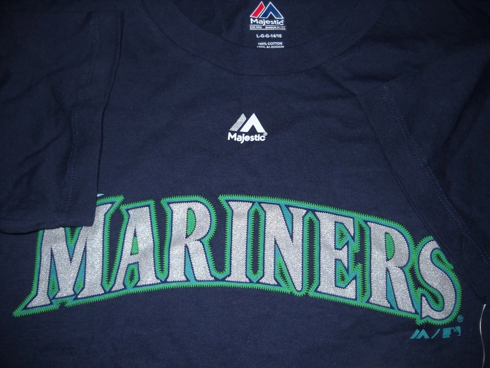 Camiseta Seattle Mariners Talla L 14/16 Majestic Nueva Con Etiquetas Foto 1 de 1