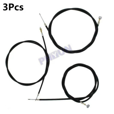 Juego de cables de embrague, freno, arnés de acelerador negro universal para motocicleta Foto 1 de 4