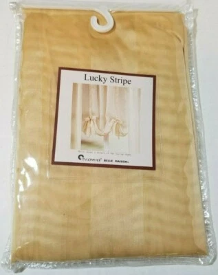 Stylemaster Belle Maison Lucky Stripe Gold Novelty Sheer Panel 60"X 84" Foto 1 de 2