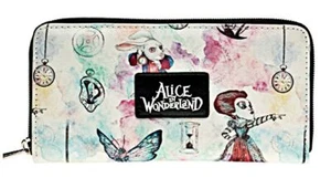 Alice in Wonderland Characters Design Zip Around Clutch Wallet - Picture 1 of 3