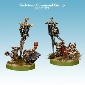 R0121 Spellcrow 10mm Fantasy Miniatures Skeletons Command Group - Picture 1 of 1