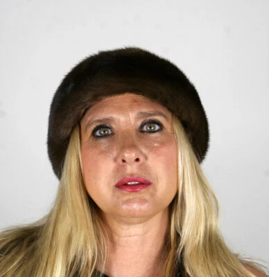 Nueva diadema de piel de visón de caoba Efurs4less Foto 1 de 4