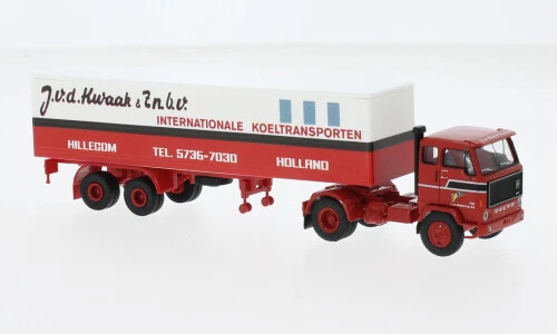Brekina 85687- 1/87 Volvo F 89 Valigia-Sz, V. D. Kwaak ,Vecchio Design,1972 - - Immagine 1 di 1
