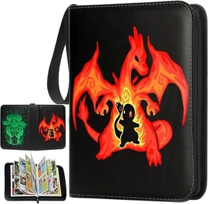 Card Binder for Pokemon Cards Holder Fits 400 Cards w/ 50 Removable Sleeves TCG - Picture 1 of 6