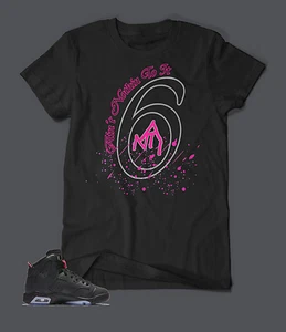 T shirt To Match Jordan Hyper Pink 3m Reflective 6s GS Unisex Pro Club Black - Picture 1 of 1