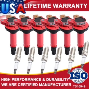 6 Ignition Coils & Spark Plugs For Ford F-150 Explorer Ecoboost 3.5L UF646 DG549 - Picture 1 of 12