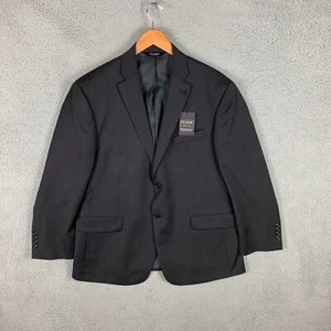 NWT JoS A Bank Traveler Suit Jacket Size 44S Black Tailored Fit Performance Wool - Picture 1 of 14