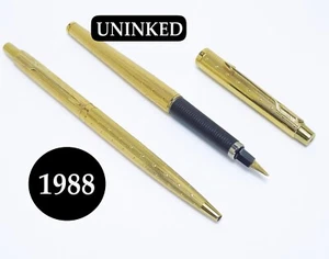Bolígrafo y pluma estilográfica Parker Classic Flighter Gold G/T - De colección 1988 - Imagen 1 de 19