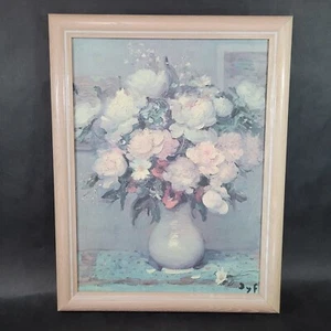 Stillleben Blumenstrauß gemalt auf Leinwand signiert gerahmt 18x16 - Bild 1 von 16