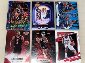 NBA 6 tarjetas Kawhi Leonard LA Clippers azul brillo Prizm ilusiones ópticas - Imagen 1 de 7
