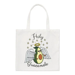 Holy Guacamole Regular Tote Bag Funny Avocado Joke Food Vegan Vegetarian - Picture 1 of 1