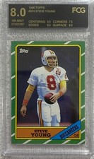 1986 Topps, Steve Young RC Error Card - FCG 8 - Very Rare!!!