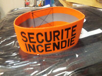 BRASSARD ELASTO ORANGE SECOURISTE ARMBAND FIRST AID MEDICAL