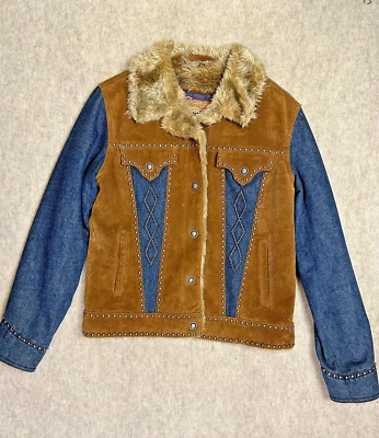 CRIPPLE CREEK 100% Suede & Leather Women's Studded Jacket Size Medium - Image 1 of 4