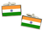 India Flag Cufflinks In Chrome Giftbox