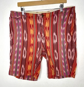 Polo Ralph Lauren 36 Red Southwestern Beacon Swim Shorts RRL Rugby Native Aztec - Picture 1 of 8