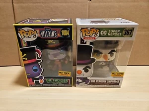 Funko Pop! Set 2: DC Super Heroes THE PENGUIN SNOWMAN #367 & #1084 Dr. Facilier - Picture 1 of 6