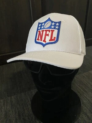 NFL ESCUDO LOGO ÁRBITRO OFICIALES JUEGO GORRA BLANCA CORONA BAJA CORREA AJUSTABLE Foto 1 de 4