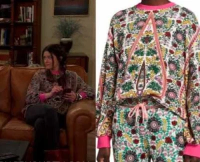 Alice + Olivia ALTERED 'Amirah' Floral Print Pink-Trim Long Sleeve Shirt sz XS - Image 1 of 4