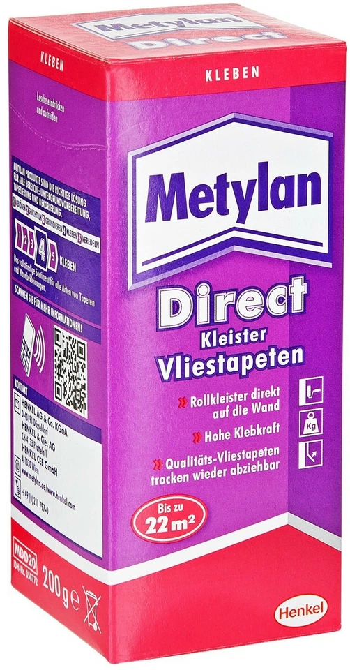 Metylan Vlies Vlieskleister Rollkleister für Vliestapeten 200 gr