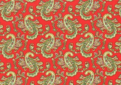Waverly Fabric Pretty Paisley Jewel  Cotton  Drapery Upholstery   - Image 1 of 2