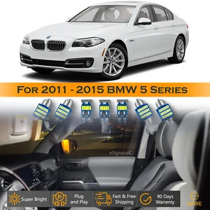17 x Ultra White LED Lights Bulb Interior Package For 2011 - 2015 BMW 5 Series - Picture 1 of 8