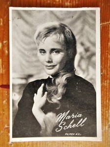 vintage late 50/60s Austrian-Swiss actress MARIA SCHELL Filmex N.V. trading card