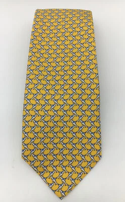 Nuevo JoS. A. Hermosa corbata de seda Bank "Colección Ejecutiva" tiburones amarillos nueva con etiquetas Foto 1 de 4