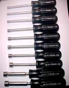 XCELITE METRIC NUTDRIVERS (Lot of 10) Black Handles - Picture 1 of 3