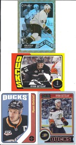 Ryan Getzlaf 2007-08 OPC In Action Rainbow Foil 2014-15 OPC, Retro & Platinum (4