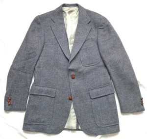 Vintage 80s 90s Polo Ralph University Lauren Blazer Wool Herringbone Made in USA - Picture 1 of 10