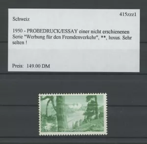 SWITZERLAND SPECIMEN 1950 ESSAY TRIAL TEST PRINT PROOF GLACIER ALETSCH m2132 - Picture 1 of 1